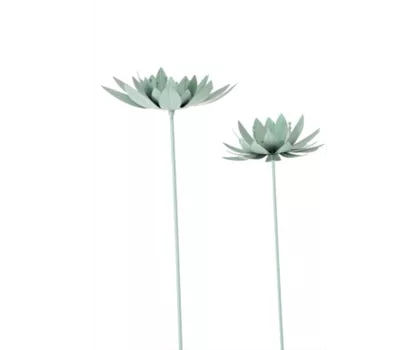 Metallblume offen, am Stab 